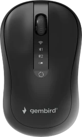Gembird Dual-Mode 4-Button Wireless Mouse schwarz, USB/Bluetooth (MUSW2-4B-01)