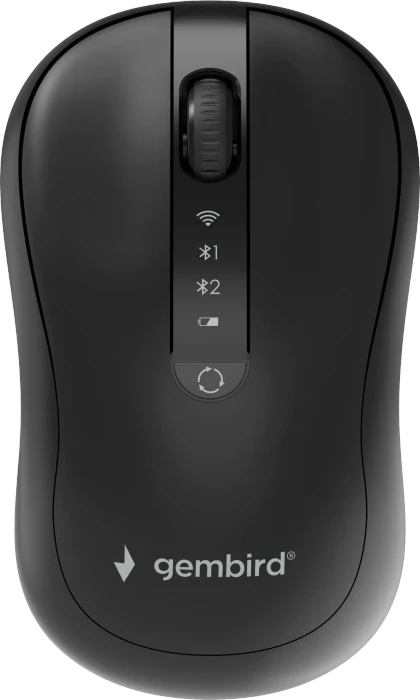 Gembird Dual-Mode 4-Button Wireless Mouse schwarz, USB/Bluetooth