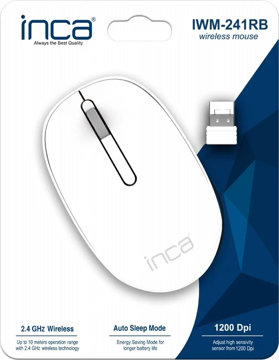 Inca IWM-241RB Wireless Mouse weiß, USB