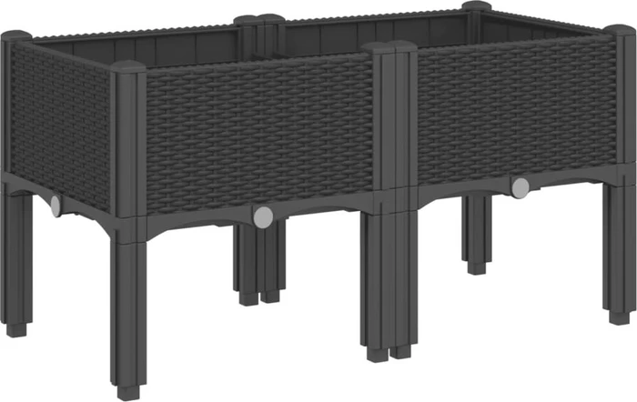 vidaXL Pflanzkasten 80x42cm schwarz (367893)
