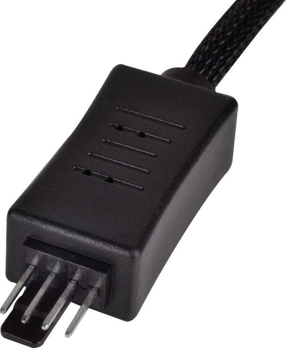 SilverStone CPF05, 4-Pin Verlängerung, sleeved, schwarz
