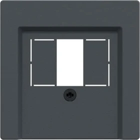 Merten System M Zentralplatte für TAE/Audio/USB, anthrazit