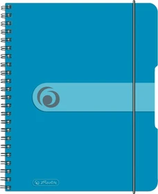 Herlitz Spiralblock to go, A5, kariert, Kunststoff-Cover, transparent, 80 Blatt
