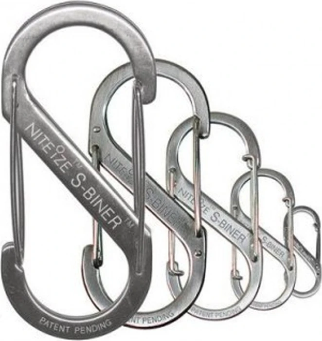 Nite Ize S-Biner Edelstahl Materialkarabiner 90x40mm silber