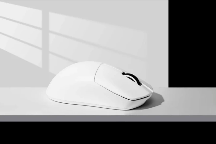 Keychron Lemokey G1 8K Wireless Mouse weiß, USB/Bluetooth