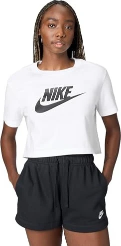 Nike Sportswear Essential T-Shirt kurzarm weiß/schwarz (Damen)