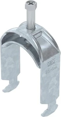 OBO Bettermann Bügelschelle 2056 H-Fuß, 1-fach, Metalldruckwanne, FT