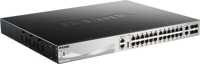 D-Link DGS-3130 Rackmount Gigabit Managed Switch, 26x RJ-45, 4x SFP+, PoE+