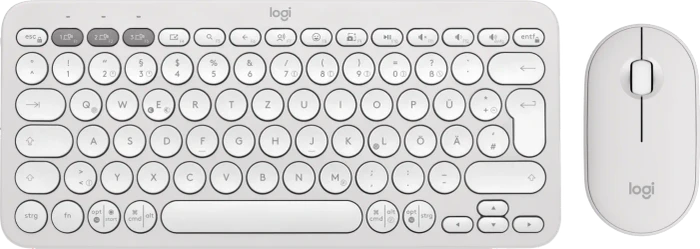 Logitech Pebble 2 Combo weiß, Logi Bolt, USB/Bluetooth, DE