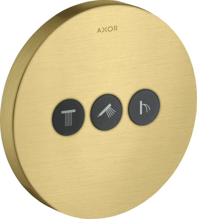 Hansgrohe AXOR ShowerSelect Ventil Unterputz rund für 3 Verbraucher brushed brass