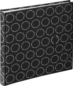 Hama Jumbo Fotoalbum, 30x30, 80 weiße Seiten, Ivy schwarz