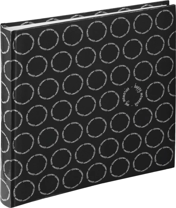 Hama Jumbo Fotoalbum, 30x30, 80 weiße Seiten, Ivy schwarz