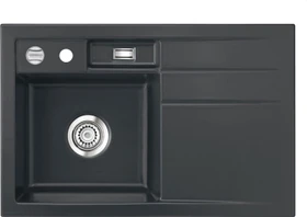 systemceram Bela 78 Einbau Becken links mit Ablauffernbedienung schiefer
