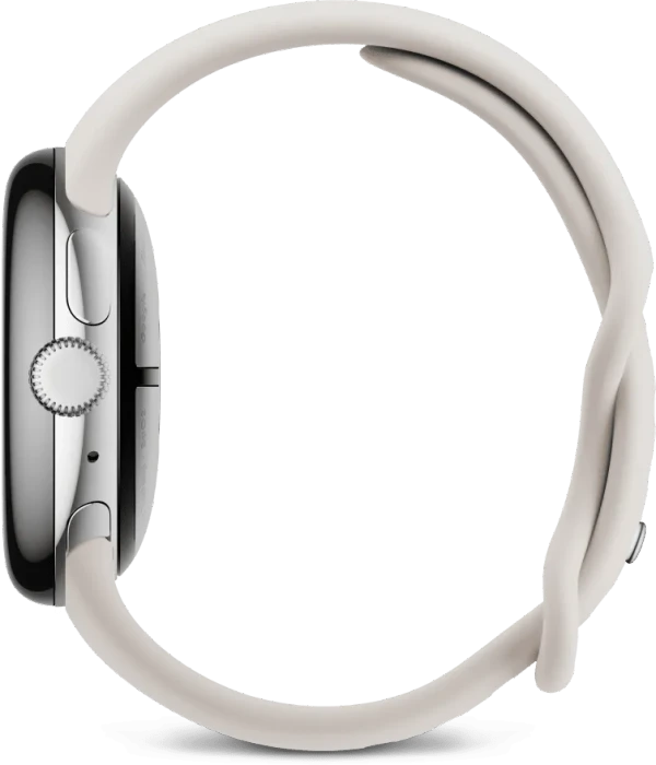 Google Pixel Watch 3 (LTE) 41mm Polished Silver mit Sportarmband Porcelain