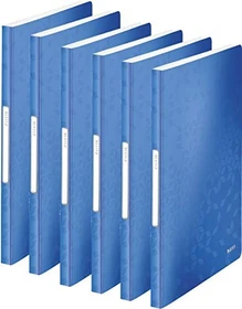 Leitz WOW Sichtbuch, A4, schwarz, inkl. 40 Klarsichthüllen, 6er-Pack