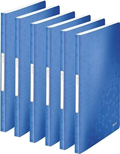 Leitz WOW Sichtbuch, A4, schwarz, inkl. 40 Klarsichthüllen, 6er-Pack