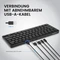 Perixx Periboard-416 Mini Keyboard, schwarz, LEDs weiß, USB & USB-C, DE Vorschaubild