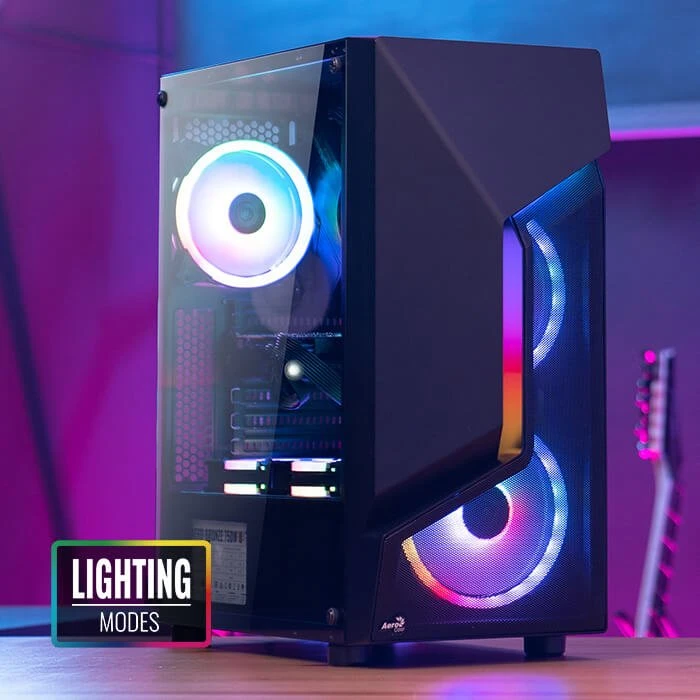 AeroCool Scape, Lüfter LED Fixed RGB, Glasfenster