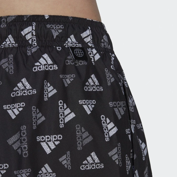 adidas Logo Print CLX Very Short Length Badeshorts schwarz/weiß (Herren)