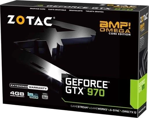 Zotac GeForce GTX 970 AMP! Omega Core, 4GB GDDR5, DVI, HDMI, 3x DP