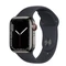 Apple Watch Series 7 (GPS + Cellular) 41mm Edelstahl graphit mit Sportarmband Mitternacht Vorschaubild