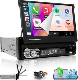 EZoneTronics 7 Zoll Carplay Android Auto Radio Flip 1DIN Auto Stereo Play