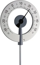TFA Dostmann Lollipop Gartenthermometer Wetterstation silberanthrazit/schwarz, analog