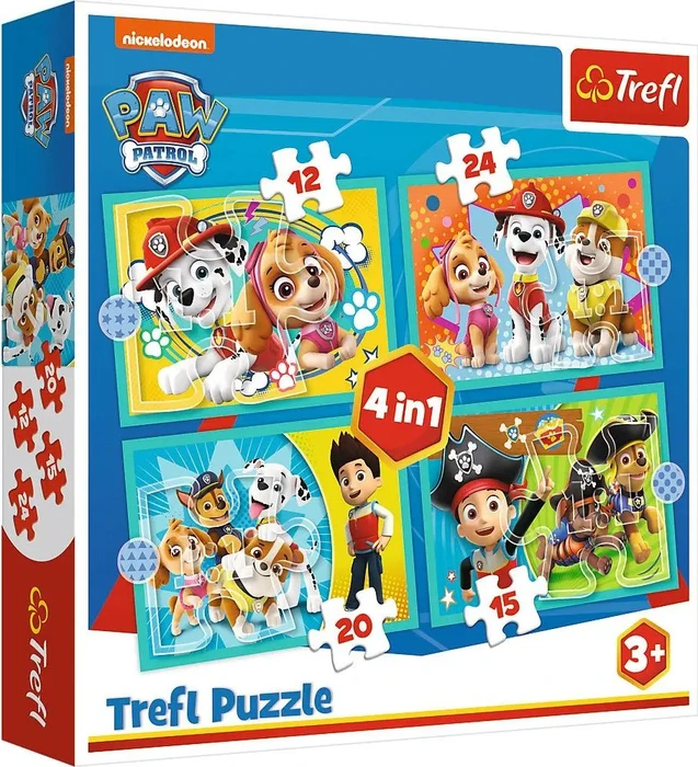 Trefl Puzzle Happy Paw Patrol team 4in1