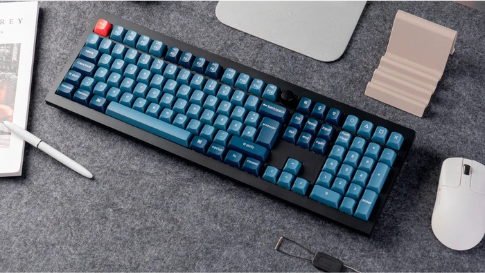 Keychron V6 Max, Carbon Black, 100% Fullsize, LEDs RGB, hot-swap, Gateron Jupiter BANANA, USB/Bluetooth, DE