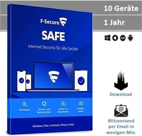 F-Secure Safe 2019, 10 User, 1 Jahr, ESD (multilingual) (Multi-Device) (FCFXBR1N010A7)