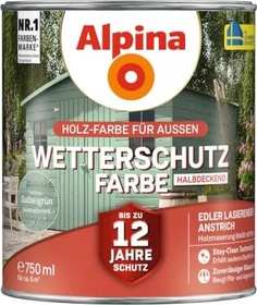 Alpina Farben Wetterschutz-Farbe halbdeckend außen salbeigrün, 750ml