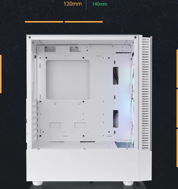 Thermaltake View 200 TG ARGB Snow Edition, weiß, Glasfenster
