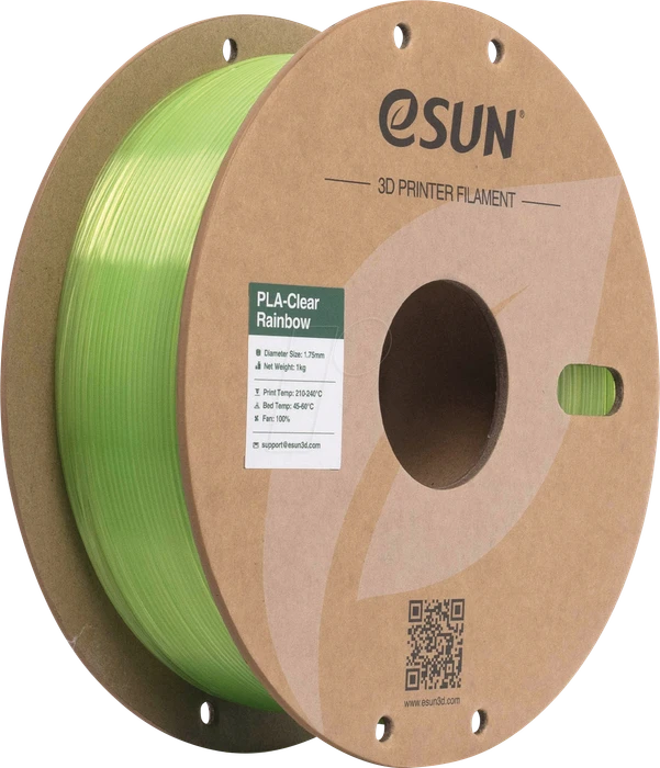 eSUN PLA Clear, kristallgrün, Spule, 1.00kg