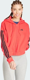 adidas Essentials 3-Streifen French Terry Hoodie pure ruby/black (Damen)