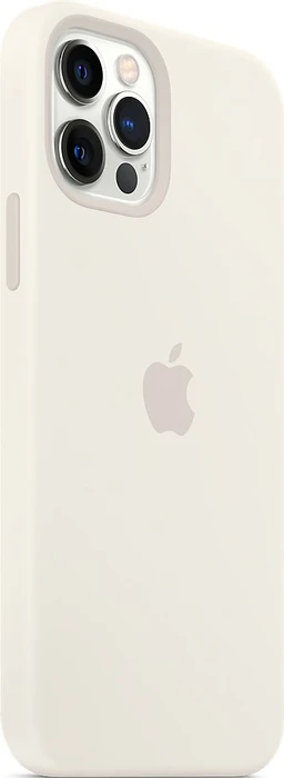 Apple Silikon Case mit MagSafe für iPhone 12/iPhone 12 Pro weiß