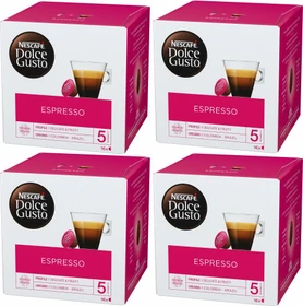 Nestlé Nescafe Dolce Gusto Espresso Kaffeekapseln, 64 Stück (4x 16 Stück)