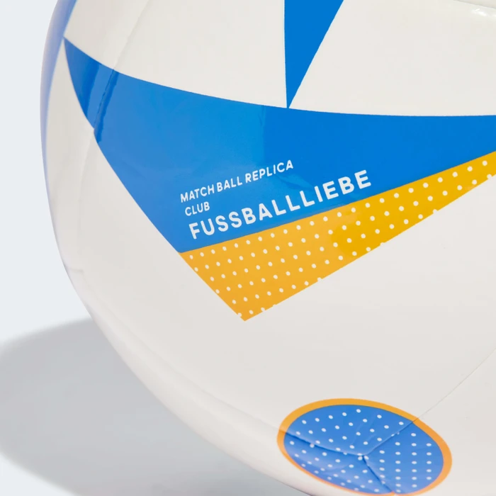 adidas UEFA EURO 2024 Fussballliebe Club Fußball white/glow blue/lucky orange