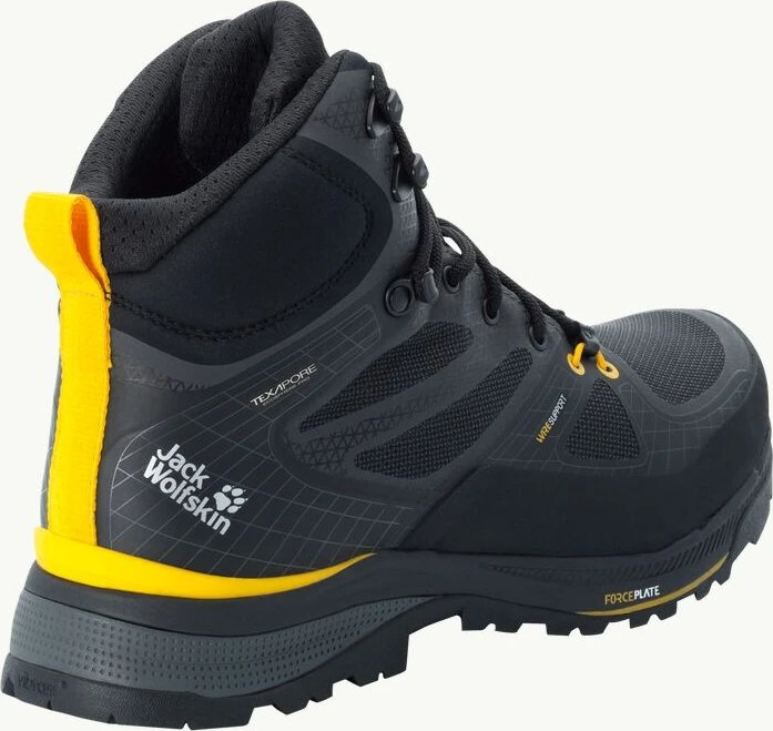 Jack Wolfskin Force Trekker Texapore Mid black/burly yellow xt (Herren)