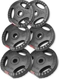 Gorilla Sports Hantelscheiben Kunststoff Gripper Set 17.5kg