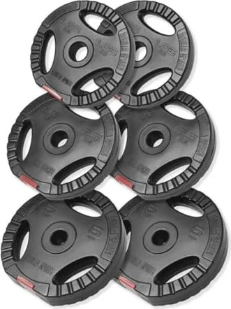 Gorilla Sports Hantelscheiben Kunststoff Gripper Set 17.5kg