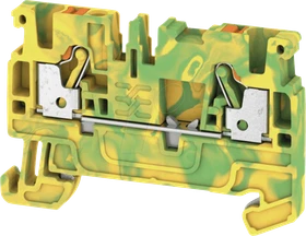 Weidmüller A2C 2.5 PE Schutzleiter-Reihenklemme, PUSH IN, 2.5 mm², grün / gelb