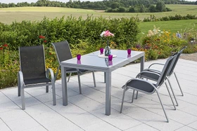 Merxx Amalfi Gartenmöbel-Set schwarz, 5-tlg.