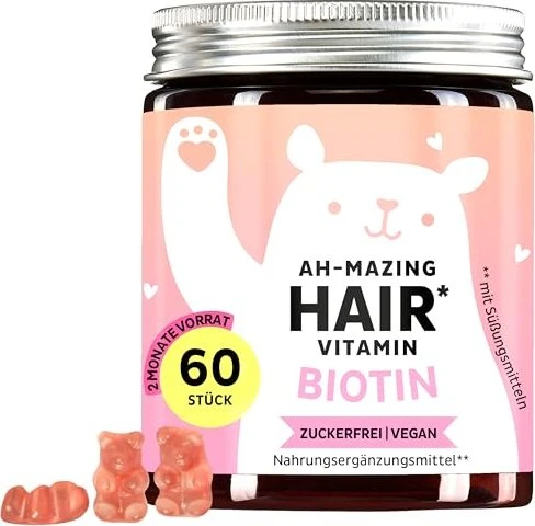 Bears with Benefits Ah-Mazing Haarvitamine Biotin Gummies zuckerfrei, 60 Stück