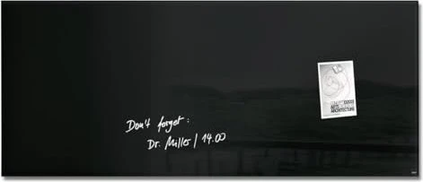 Sigel Artverum Glas-Magnetboard, schwarz, 130x55cm