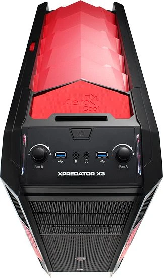 AeroCool XPredator X3 Devil Red Edition, Acrylfenster