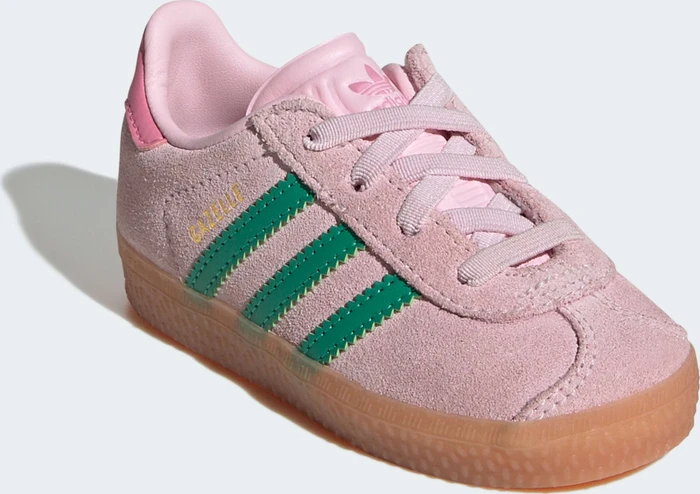 adidas Gazelle Comfort Closure Elastic Laces clear pink/court green/bliss pink (Junior)