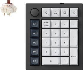 Keychron Q0 Max QMK Custom Number Pad mit Drehregler, Carbon Black, Gateron Jupiter BROWN, USB-C/Bluetooth