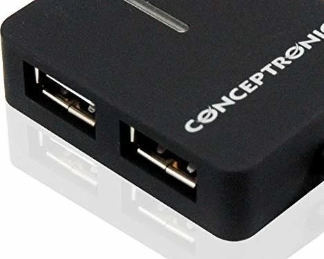 Conceptronic Travel USB-Hub, 4x USB-A 2.0, USB-A 2.0 [Stecker]
