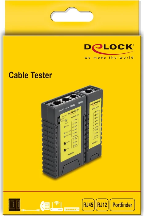 DeLOCK Kabeltester RJ45 / RJ12 + Portfinder