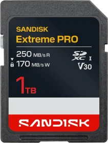SanDisk Extreme PRO R250/W170 1TB, UHS-I, Class 10